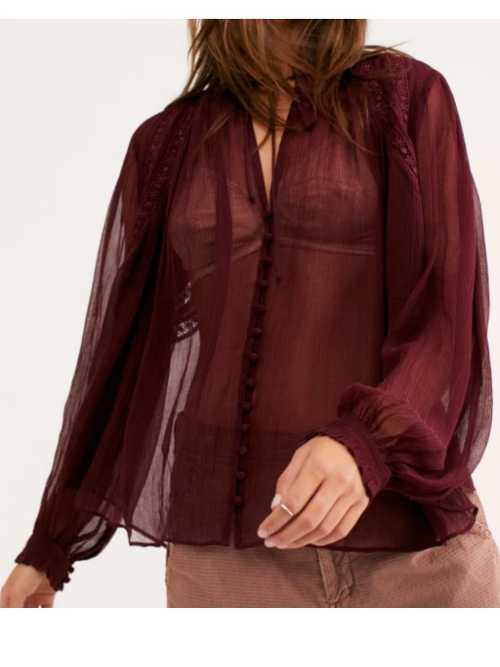 Free People Long Live Love Blouse - Picture 2 of 9